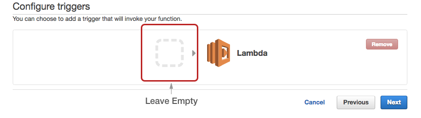 aws empty trigger